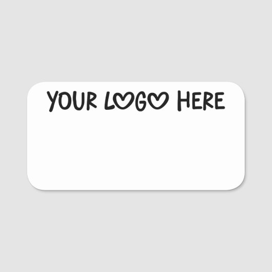 Black and White One Line Business Logo 名札 (正面)