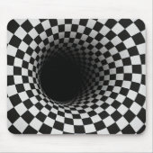 Black and White Optical Illusion Hole マウスパッド (正面)