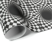 Black and White Optical Illusion Hole ラッピングペーパー (ロールコーナー)