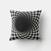 Black and White Optical Illusion Tunnel クッション (裏面)