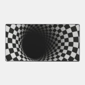 Black and White Optical Illusion Tunnel デスクマット (正面)