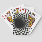 Black and White Optical Illusion Tunnel トランプ (裏面)