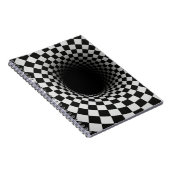 Black and White Optical Illusion Tunnel ノートブック (右側)