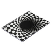 Black and White Optical Illusion Tunnel ノートブック (左側)