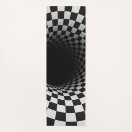 Black and White Optical Illusion Tunnel ヨガマット