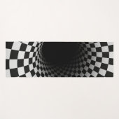 Black and White Optical Illusion Tunnel ヨガマット (正面(横))