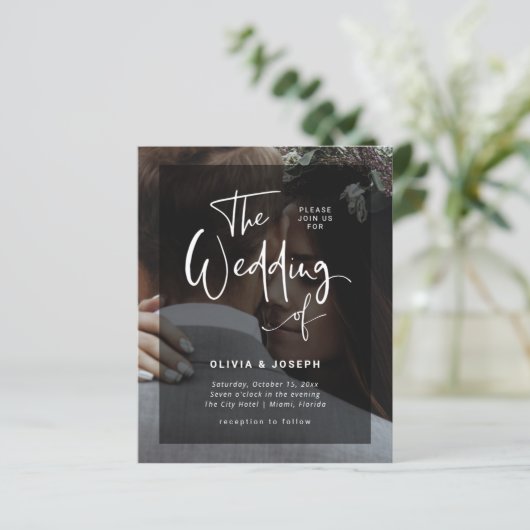 Black and White Overlay | Budget Photo Wedding (スタンド正面)