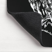 Black and White Owl Art マウスパッド (コーナー)