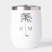 Black and White Palm Palmetto Tree Monogram (正面)