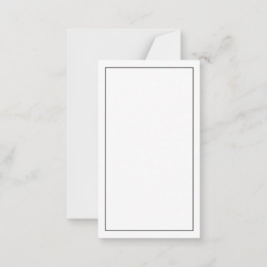 Black and White Palm Palmetto Tree Monogram ノートカード (裏面)