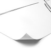 Black and White Paris Bistro Hallway Poster ポスター (角)