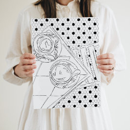 Black and White Paris Bistro Hallway Poster ポスター