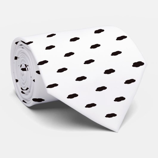 Black and White Pattern Custom Necktie ネクタイ (ロール)