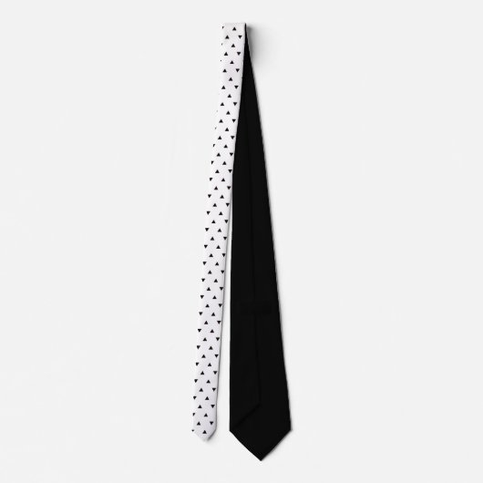 Black and White Pattern Custom Necktie ネクタイ (裏面)
