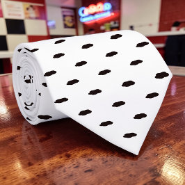 Black and White Pattern Custom Necktie ネクタイ
