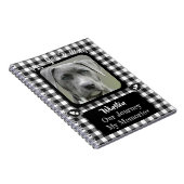 Black and White Pattern Pet Photo Memorial Journal ノートブック (右側)
