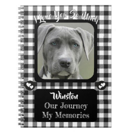 Black and White Pattern Pet Photo Memorial Journal ノートブック