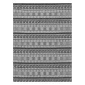 Black and white pattern with lace and patchwork テーブルクロス (正面)