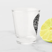 BLACK AND WHITE PEACE HEART ショットグラス (左)