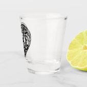 BLACK AND WHITE PEACE HEART ショットグラス (右)