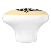 BLACK AND WHITE PEACE HEART セラミックノブ (側面)