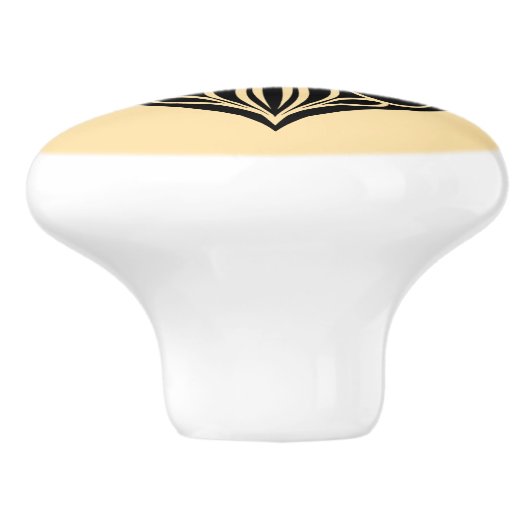 BLACK AND WHITE PEACE HEART セラミックノブ (側面)