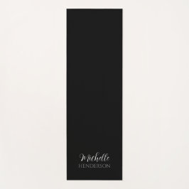 Black and White Personalized Monogram Name ヨガマット