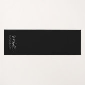 Black and White Personalized Monogram Name ヨガマット (正面(横))