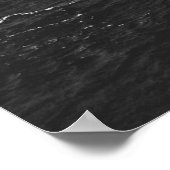 Black and white photo of a stormy sea ポスター (角)