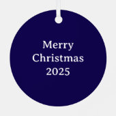 Black and White Photo of Talking Dog Christmas メタルオーナメント (裏面)