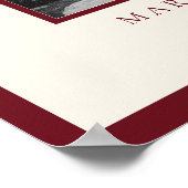 Black and White Photo Old Money Wedding Welcome ポスター (角)