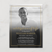 Black and White Photo Photoお祝い・オブ・ライフ・フューラー 案内ポストカード (正面)