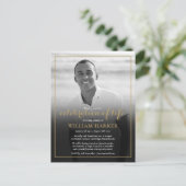 Black and White Photo Photoお祝い・オブ・ライフ・フューラー 案内ポストカード (スタンド正面)