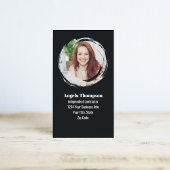 Black and White Photo QR Code Connect with Me 名刺