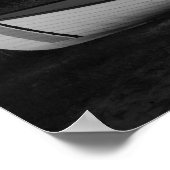 Black and White Photo, Row Boat Jonesビーチ ポスター (角)