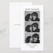 Black and White Photo Strip Wedding Save the date セーブザデート (正面/裏面)