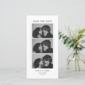 Black and White Photo Strip Wedding Save the date セーブザデート (スタンド正面)