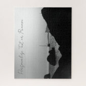 Black and White Photography with Seaside Landscape ジグソーパズル (縦)