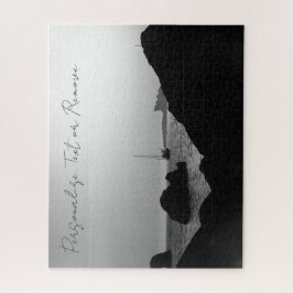 Black and White Photography with Seaside Landscape ジグソーパズル