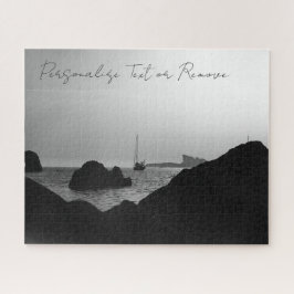 Black and White Photography with Seaside Landscape ジグソーパズル