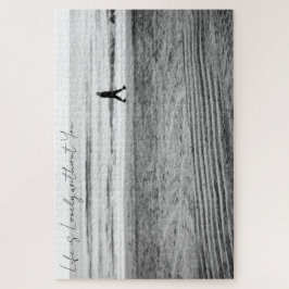 Black and White Photography with Seaside Landscape ジグソーパズル