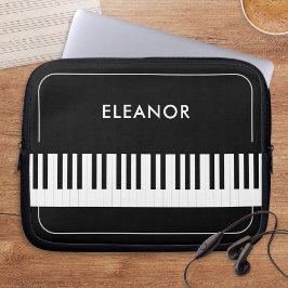 Black and White Piano Keys Musician's Personalized ラップトップスリーブ