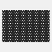 Black And White Pin & Polka Dots  ラッピングペーパーシート (正面3)