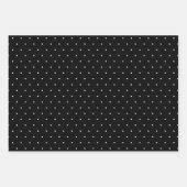 Black And White Pin & Polka Dots  ラッピングペーパーシート (正面3)