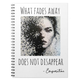 Black and white pixel face painting  ノートブック