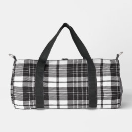 Black And White Plaid ダッフルバッグ