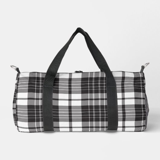 Black And White Plaid  ダッフルバッグ (正面)
