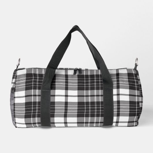 Black And White Plaid  ダッフルバッグ (裏面)
