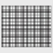 Black and White Plaid  ラッピングペーパー (フラット)