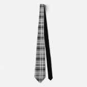 Black and White Plaid Custom Necktie ネクタイ (正面)